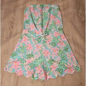 Lily Pulitzer Size Xs Womens Jace Romper Surf Blue So Shellegant Nwt Turtles